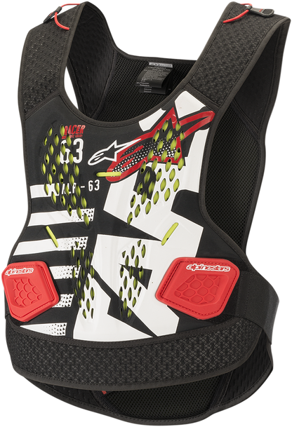 Protector de pecho Alpinestars Sequence - Negro/Blanco/Rojo