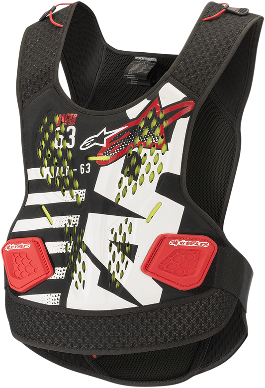 Protector de pecho Alpinestars Sequence - Negro/Blanco/Rojo