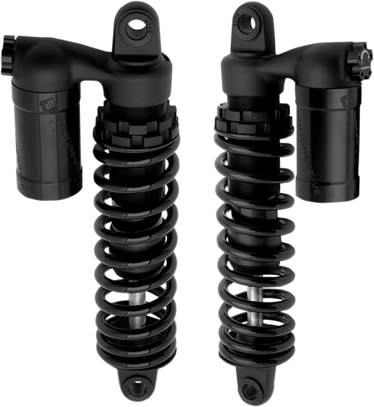 970 Series Piggyback Shocks - Gloss Black/Matte Black - 12.50"