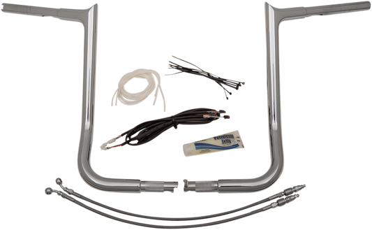 Chrome 16" Pointed Top Handlebar Kit014889