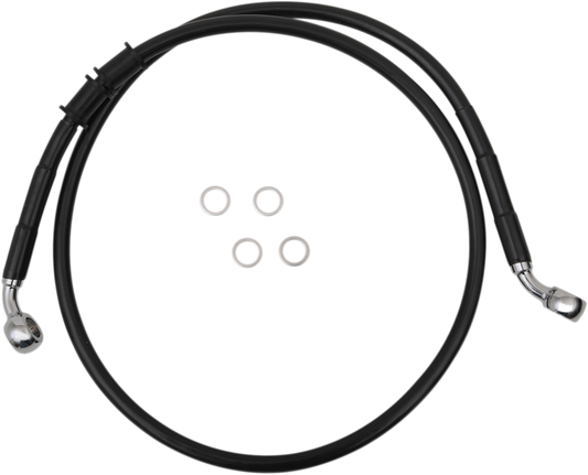 Brake Line - Front - +4" - Black - XL