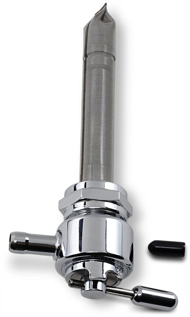 Fuel Valve - Chrome - 22mm - Round