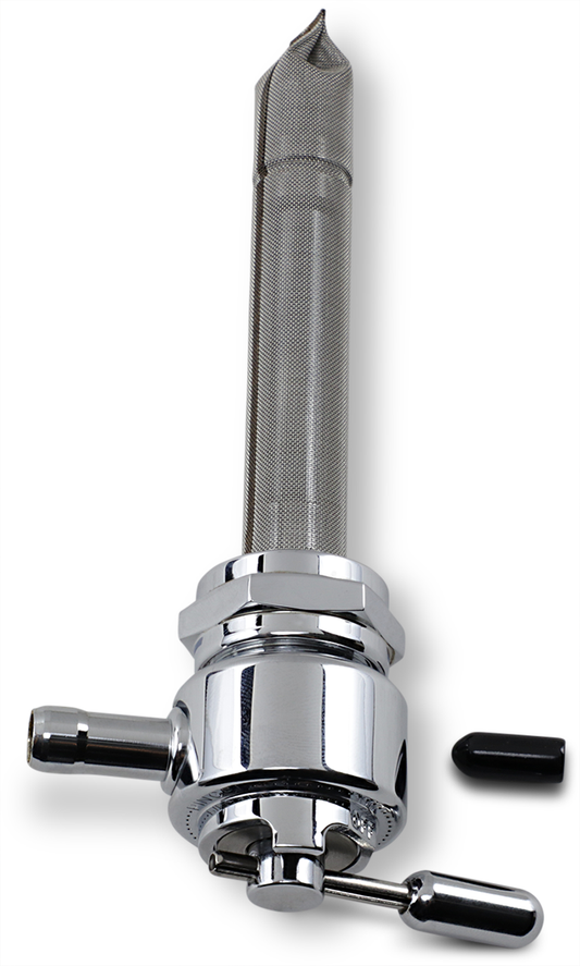 Fuel Valve - Chrome - 22mm - Round