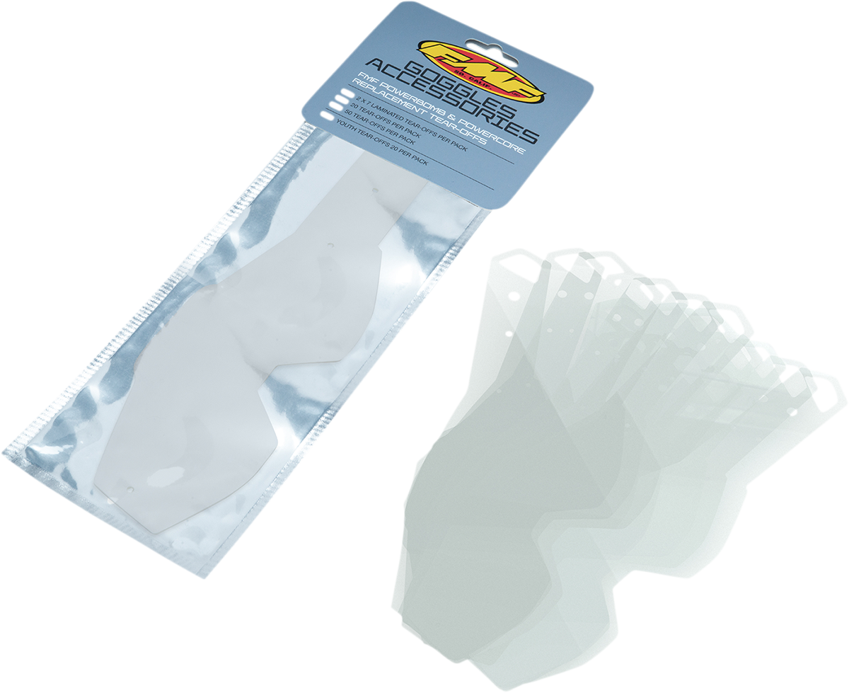 Youth PowerBomb/PowerCore Tear-Offs - Standard - 20 Pack