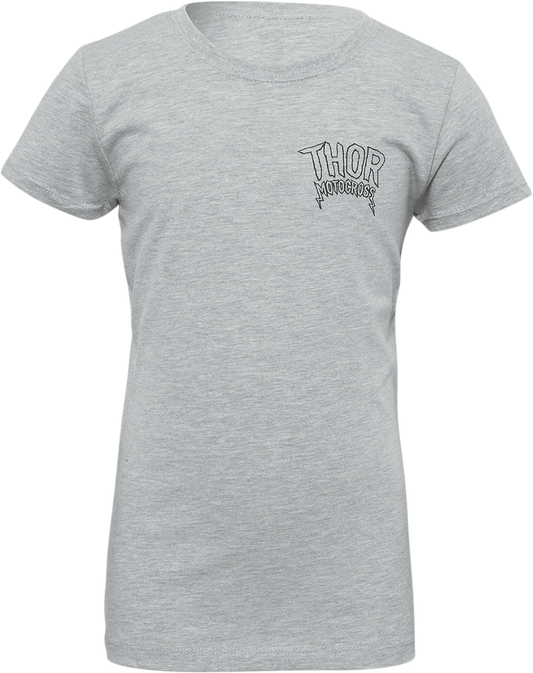 Girl's Metal T-Shirt - Gray - Small