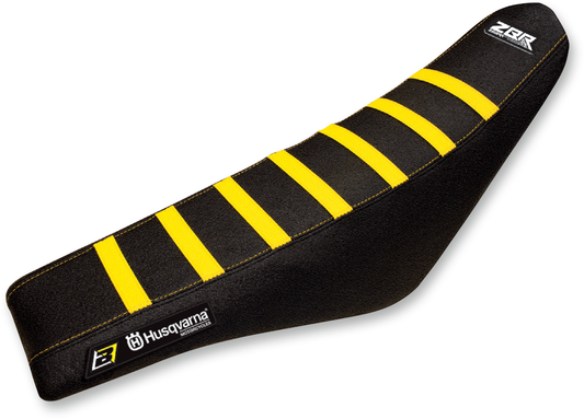 6-Ribbed Seat Cover - Black/Yellow - DRZ 450