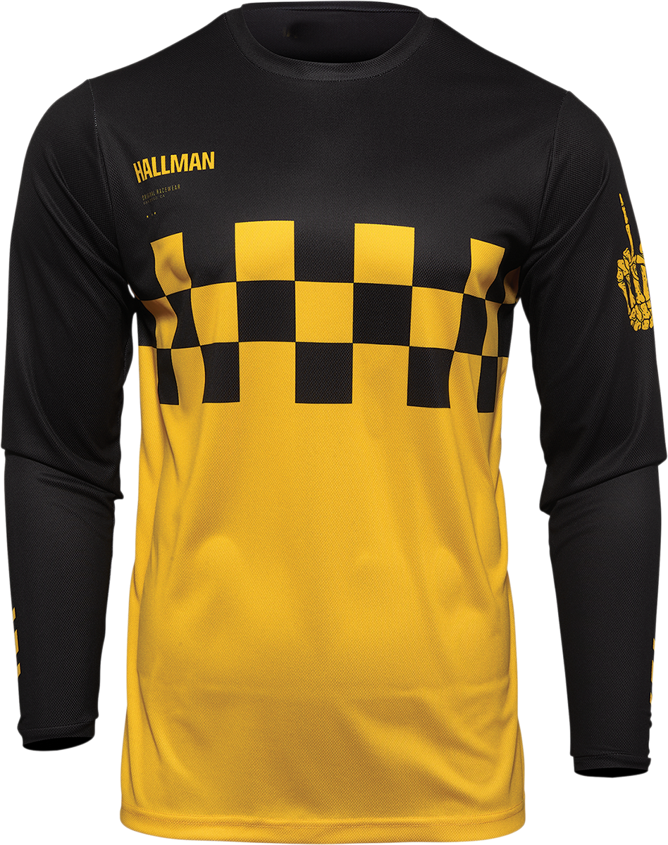 Hallman Differ Cheq Jersey - Yellow/Black -  Small