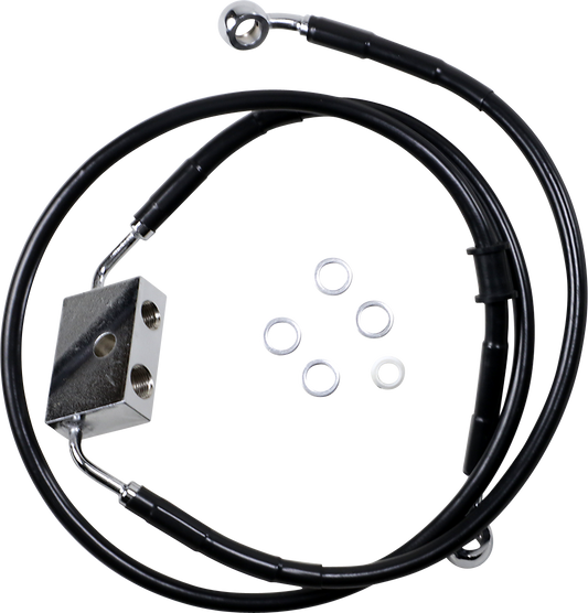 Brake Line - Front - +12" - Black - XL