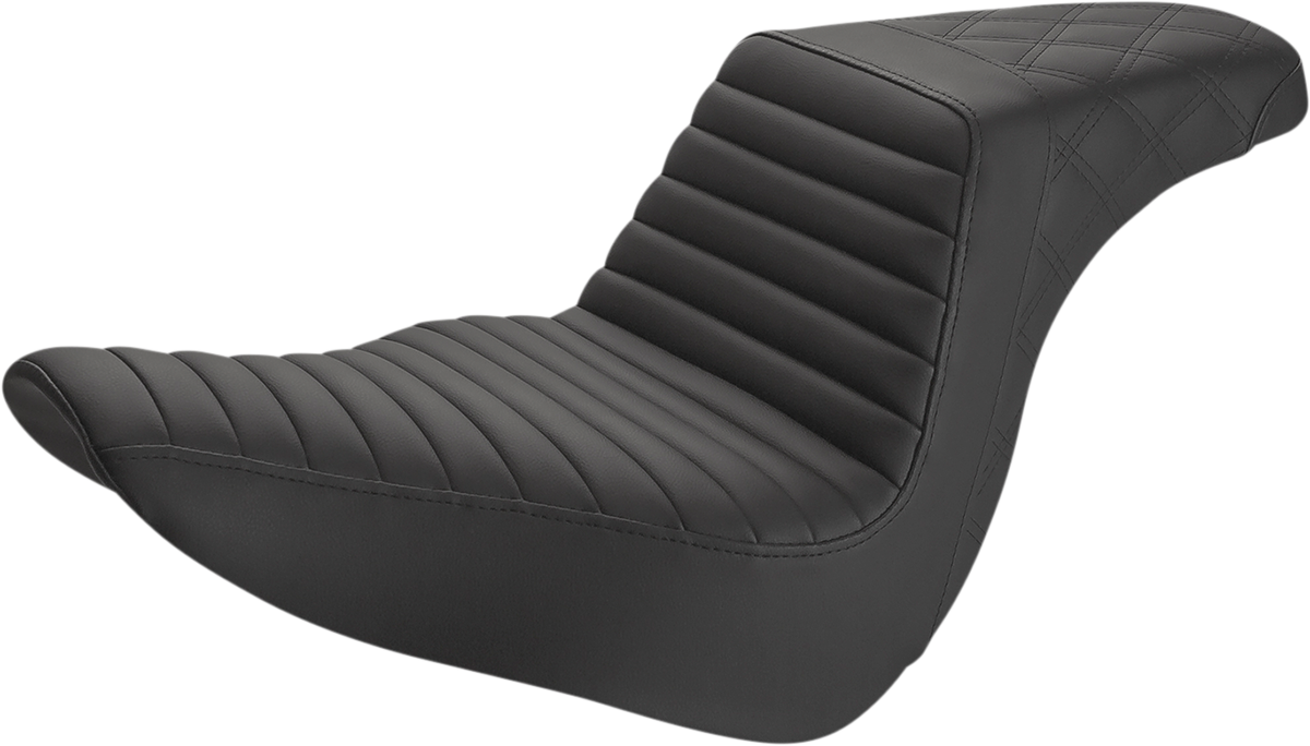 Step Up Seat - Tuck and Roll/Lattice Stitched - Black7950706649