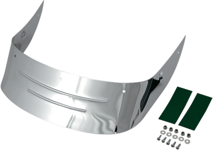 Rear Fender Skirt - Chrome - Embossed