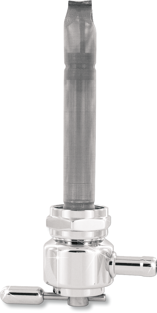 Fuel Valve - Chrome - 22mm - Round