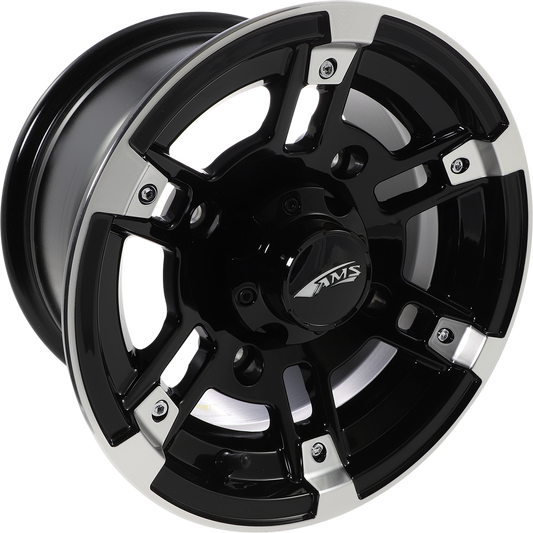 Wheel - Front/Rear - Machined Black - 12x7 - 4/156 - 4+3