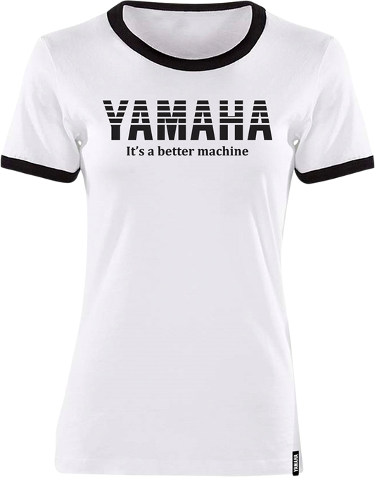 Women's Yamaha Vintage T-Shirt - White/Black - 2XL