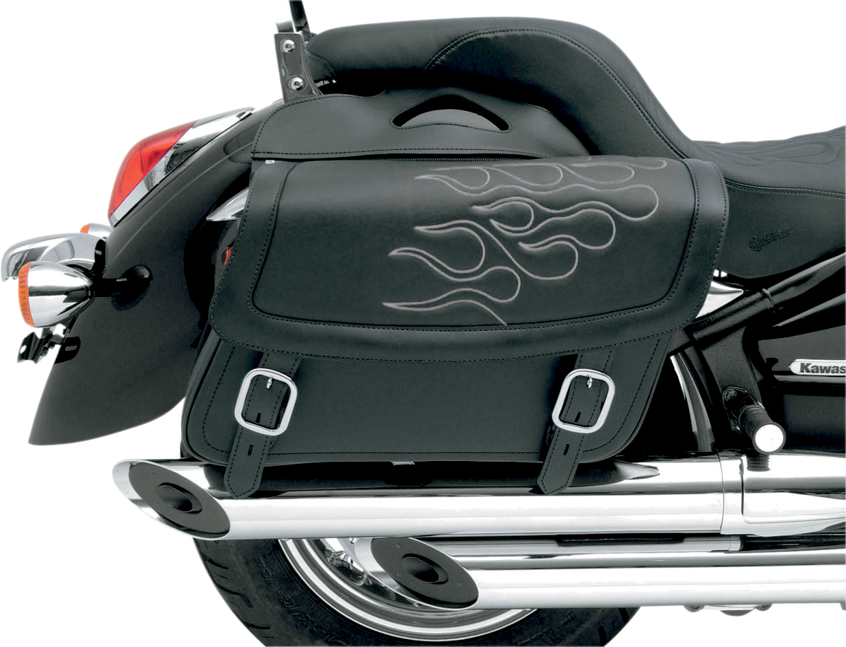 Flame Saddlebag - Silver - Jumbo