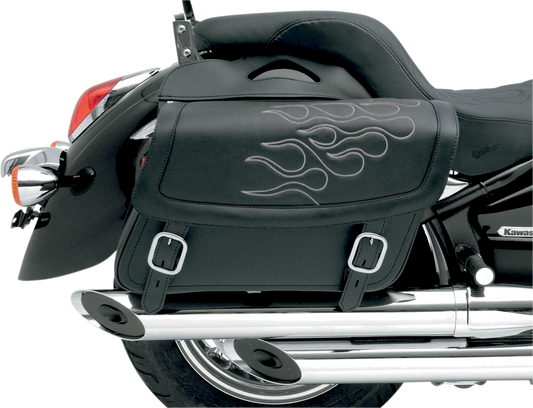 Flame Saddlebag - Silver - Jumbo