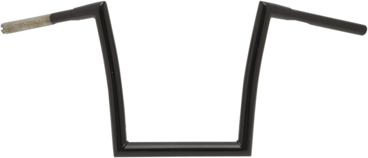 Black 1-1/4" Fat Bobber Strip Handlebar With 14" Rise