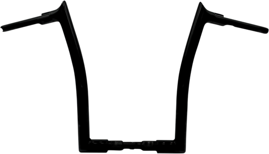 16" Black 1-1/2" Pointed Top Handlebar
