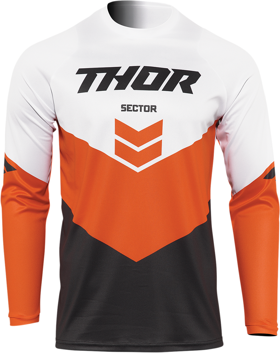 Sector Chevron Jersey - Charcoal/Red Orange - Small