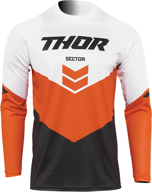 Sector Chevron Jersey - Charcoal/Red Orange - 2XL