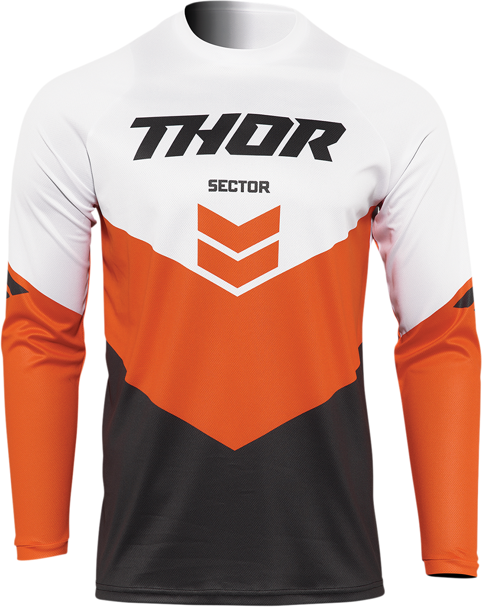 Youth Sector Chevron Jersey - Charcoal/Red Orange - XS