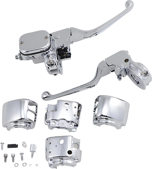 Controles del Manillar con Cilindro Maestro y Palancas 11/16" Cromo