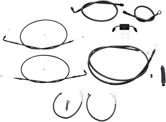 Cable Kit - 15" - 17" Ape Hanger Handlebars - Midnight
