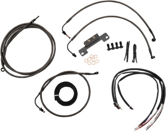 Cable Kit - 12" - 14" Ape Hanger Handlebars - Midnight