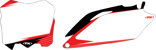 Graphic Number Plate - White/Red - CRF