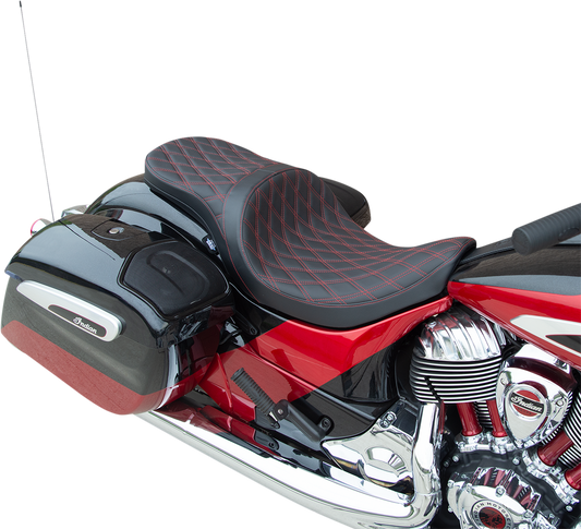 Low Touring Seat - Double Diamond - Red - Solar Reflective