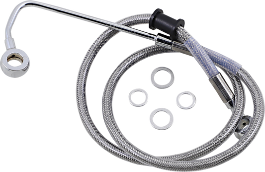 Brake Line - +2" - Stainless Steel - '15-'17 Softail