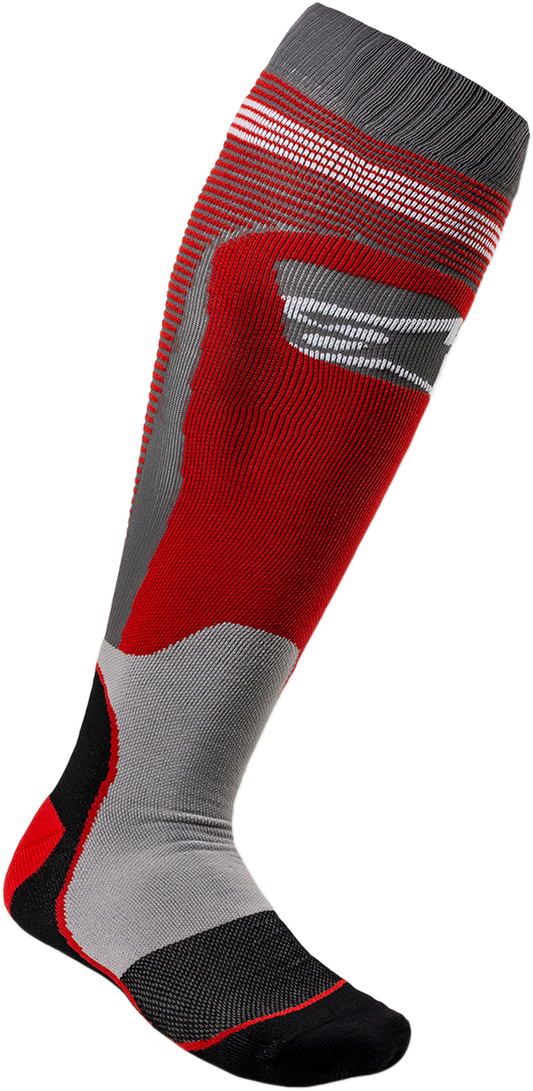 MX Plus 1 Socks - Red/Gray - Small/Medium