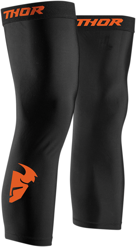 Comp Knee Sleeves - Black/Red Orange - S/M