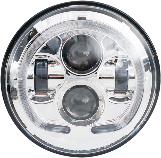 7" LED Headlight - Chrome