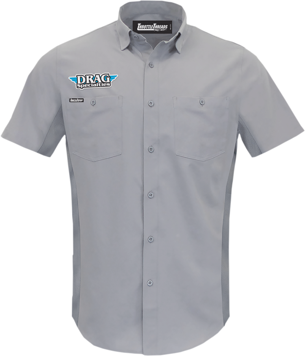 Drag Specialties Vented Shop Shirt - Gray - 3XL