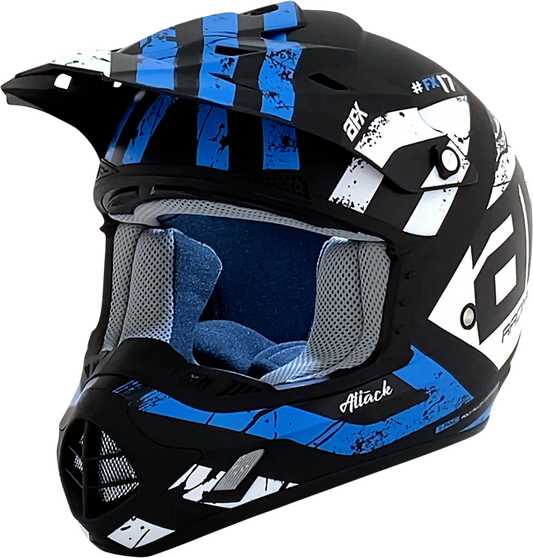 FX-17 Helmet - Attack - Matte Blue/Black - Medium