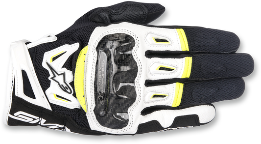 SMX-2 Air Carbon V2 Gloves - Black/White/Yellow - Small