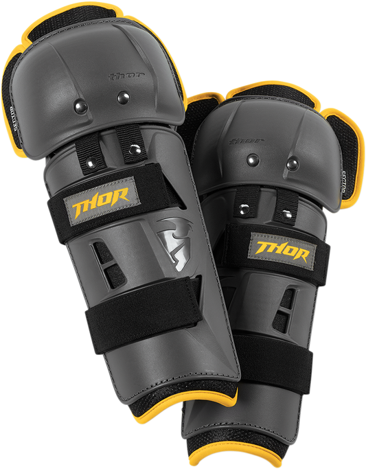 Youth Sector GP Knee Guards - Charcoal/Yellow