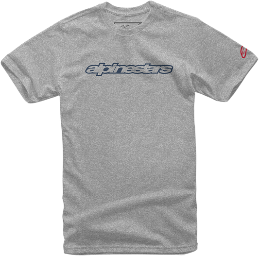Wordmark T-Shirt - Gray/Navy - Medium