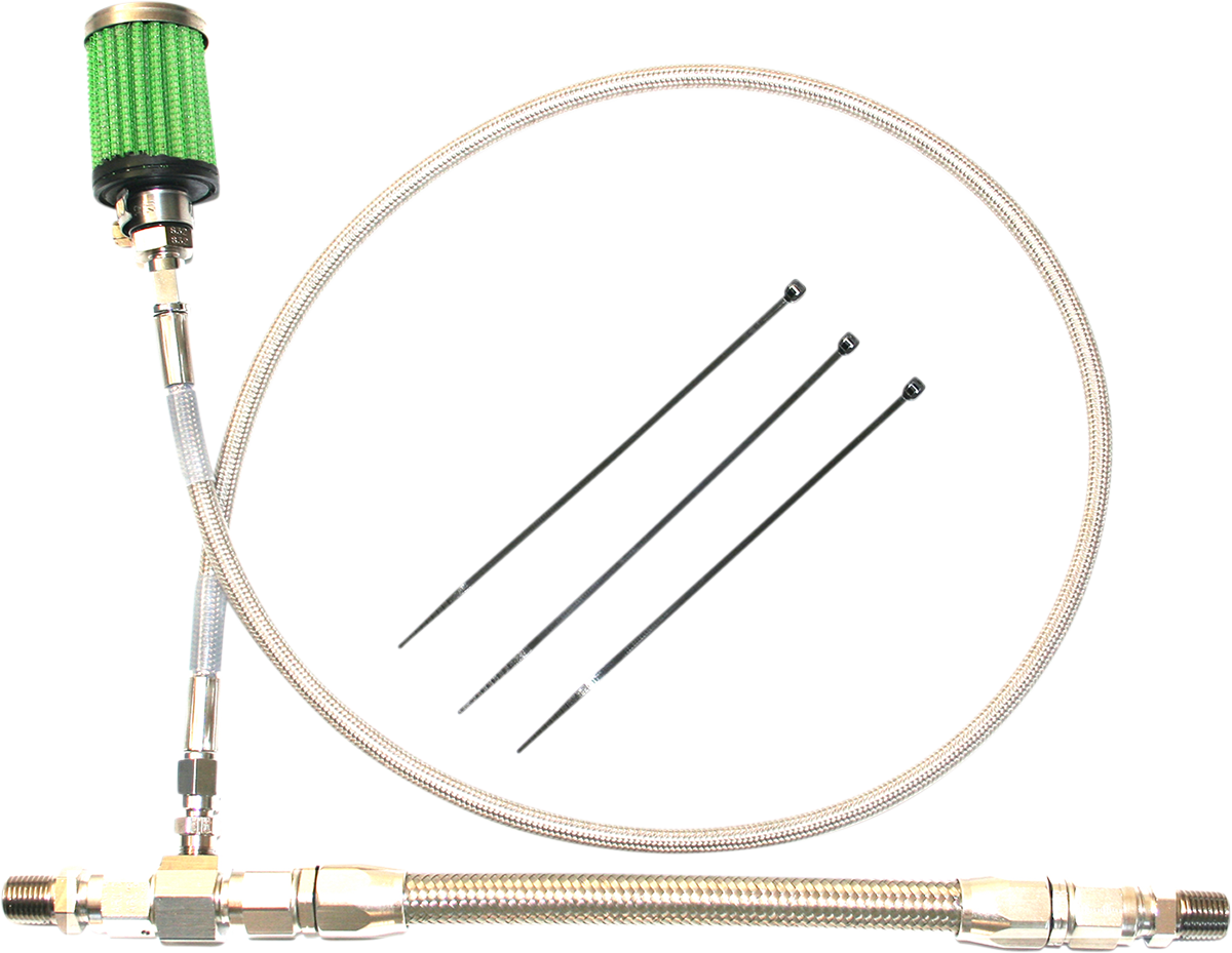 Oil Tank Breather Kit - Stainless - '02-'06