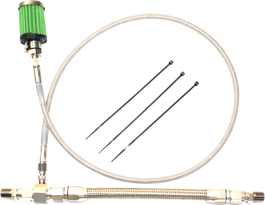 Oil Tank Breather Kit - Stainless - '02-'06