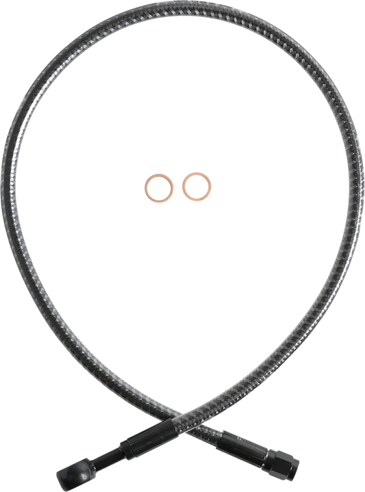 Brake Line - Front - 10 mm - 180° - 25" - KARBONFIBR