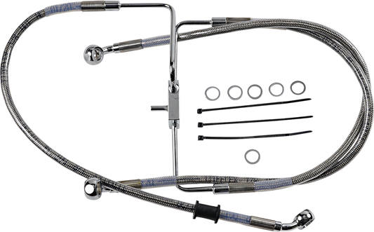 Brake Line - +4" - Stainless Steel - XL