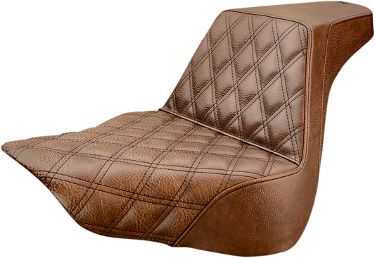 Step Up Seat - Driver's Lattice Stitched - Brown099
