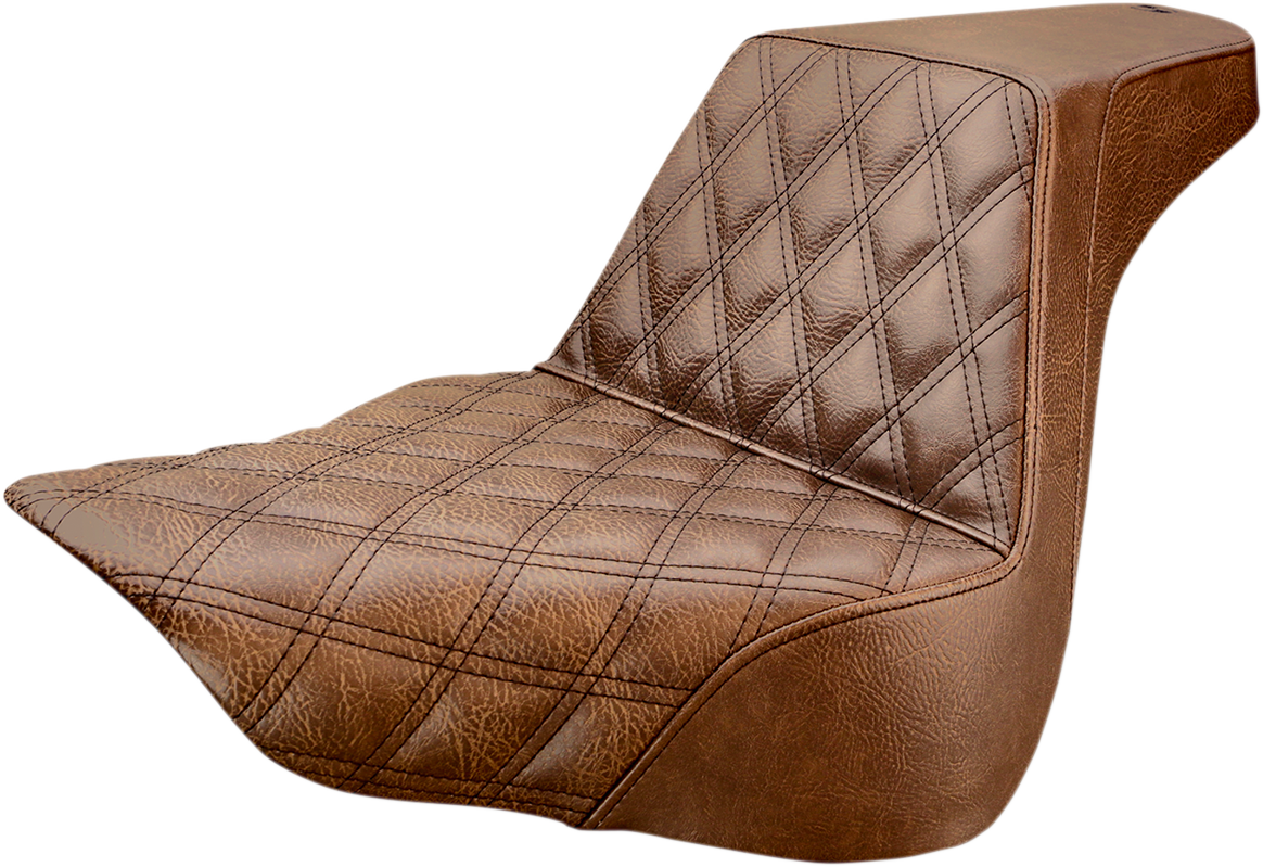 Step Up Seat - Driver's Lattice Stitched - Brown099