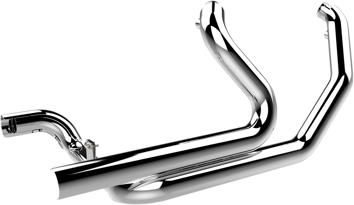 2:2 Headpipe with Heat Shield - Chrome