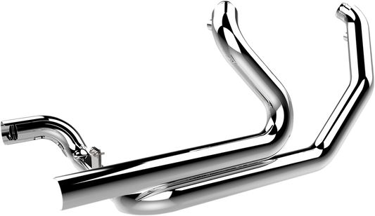 2:2 Headpipe with Heat Shield - Chrome