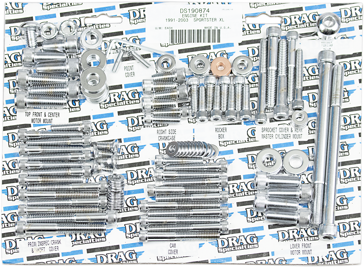 Tornillos del motor allen estriado cromo