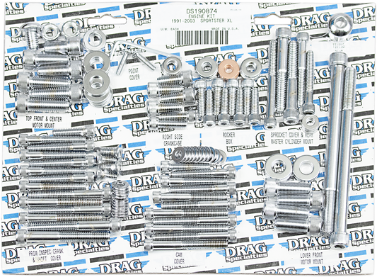 Tornillos del motor allen estriado cromo
