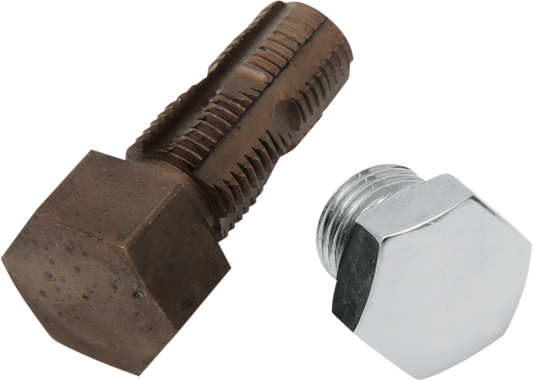 Chrome Drain Plug w/Tap