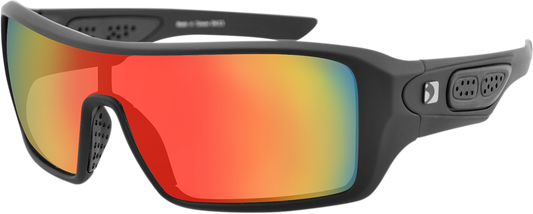 Paragon Sunglasses - Matte Black - Red